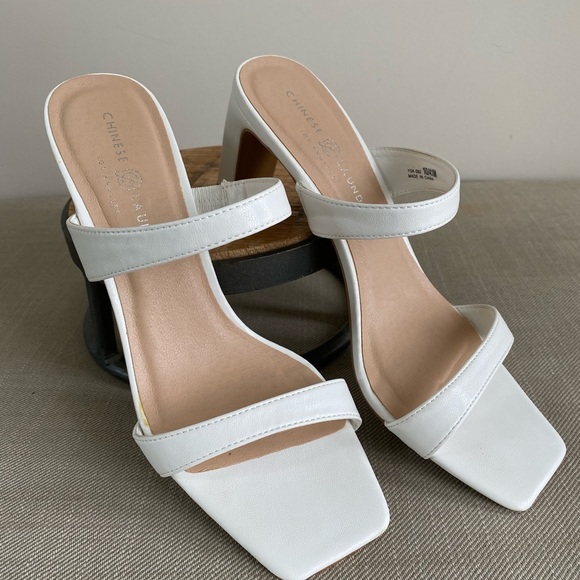 Chinese Laundry Women’s Yanti Softy Kid Heeled White Sandal (size 10) - Picture 5 of 8